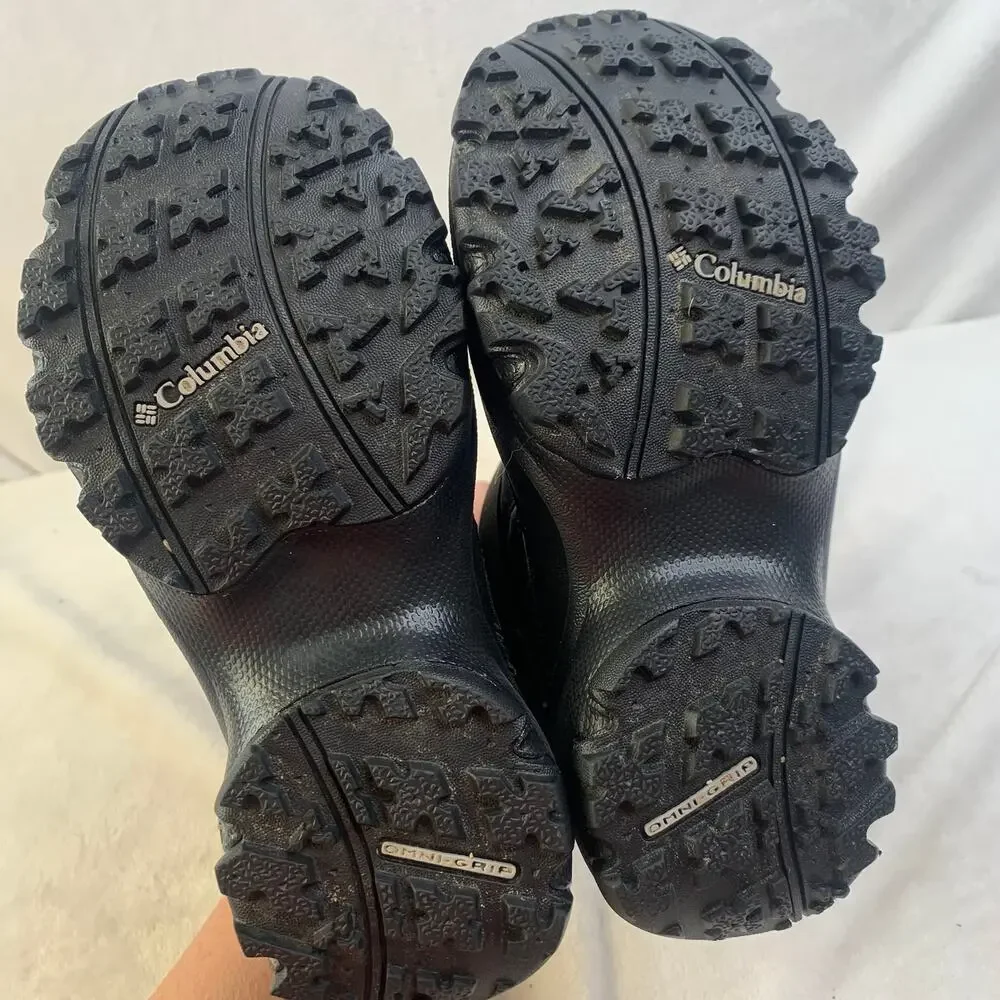 Columbia Kids Rope Tow Kruser 2 Boys Sz 1 Snow Boots Black Waterproof Insulated